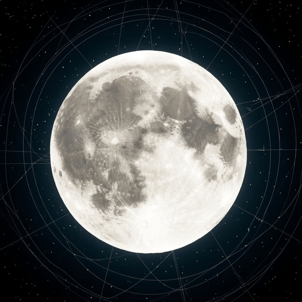 Astrologiczne symbole i księżyc
